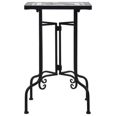 vidaXL Mosaic Side Table Black and White Ceramic