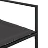 vidaXL 11 Piece Garden Dining Set with Cushions Black Textilene