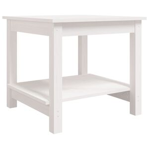 vidaXL Coffee Table White 50x50x45 cm Solid Wood Pine