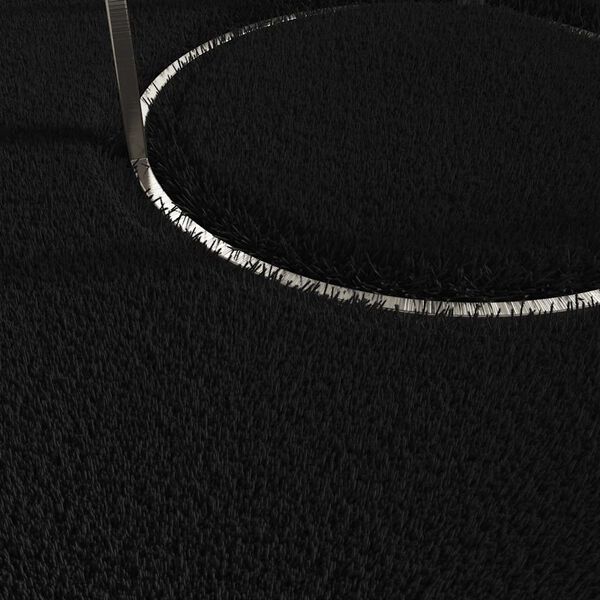 vidaXL Washable Rug Soft Shaggy Black 160x230 cm Anti Slip