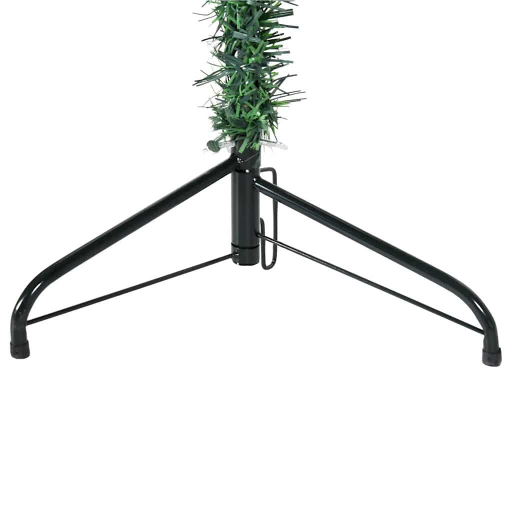 vidaXL Slim Artificial Half Christmas Tree with Stand Green 210 cm