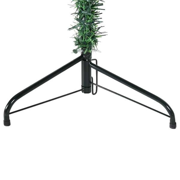 vidaXL Slim Artificial Half Christmas Tree with Stand Green 210 cm