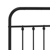 vidaXL Metal Bed Frame without Mattress with Footboard Black 135x190cm