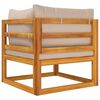 vidaXL 2 Piece Garden Sofa Set with Cushions Solid Wood Acacia