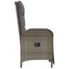 vidaXL Outdoor Reclining Chairs with Cushions 2 pcs Poly Rattan Grey