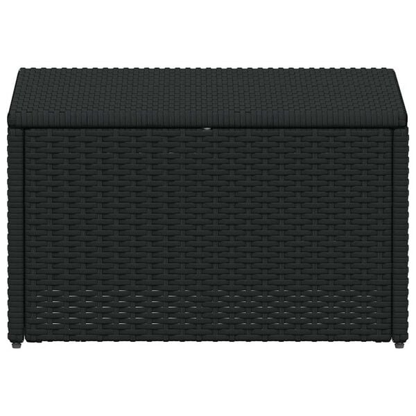 vidaXL 4 Piece Garden Lounge Set with Cushions Poly Rattan Black