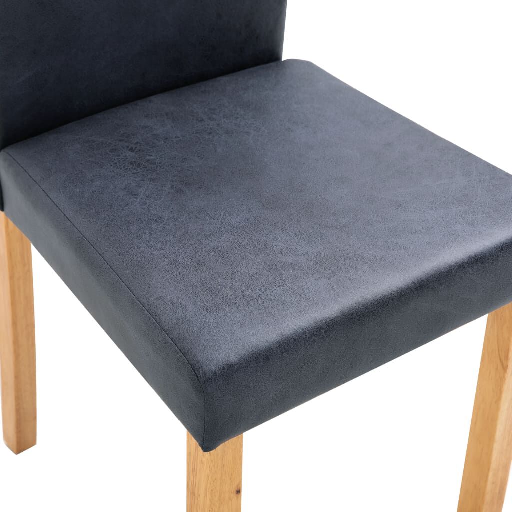vidaXL Dining Chairs 4 pcs Gray Faux Leather