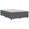 vidaXL Bed Frame without Mattress Dark Grey Queen Velvet