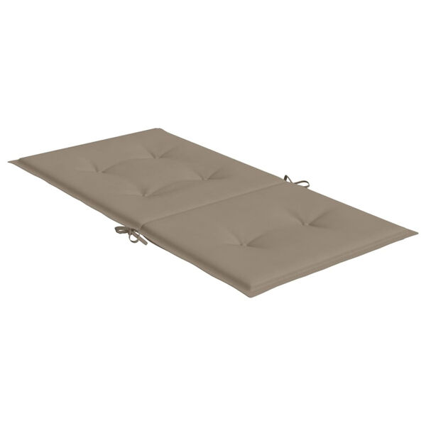 vidaXL Garden Lowback Chair Cushions 2 pcs Taupe 100x50x3 cm Oxford Fabric