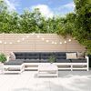 vidaXL 7 Piece Garden Lounge Set White Solid Wood Pine