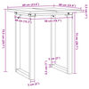 vidaXL Dining Table O-Frame 60x60x75.5 cm Solid Wood Pine and Steel