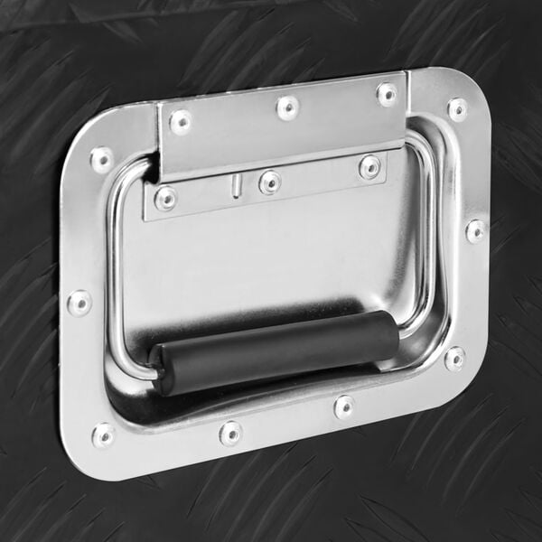 vidaXL Storage Box Black 70x31x27 cm Aluminium