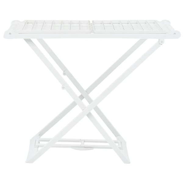 vidaXL Folding Clothes Dry Rack White Plastic
