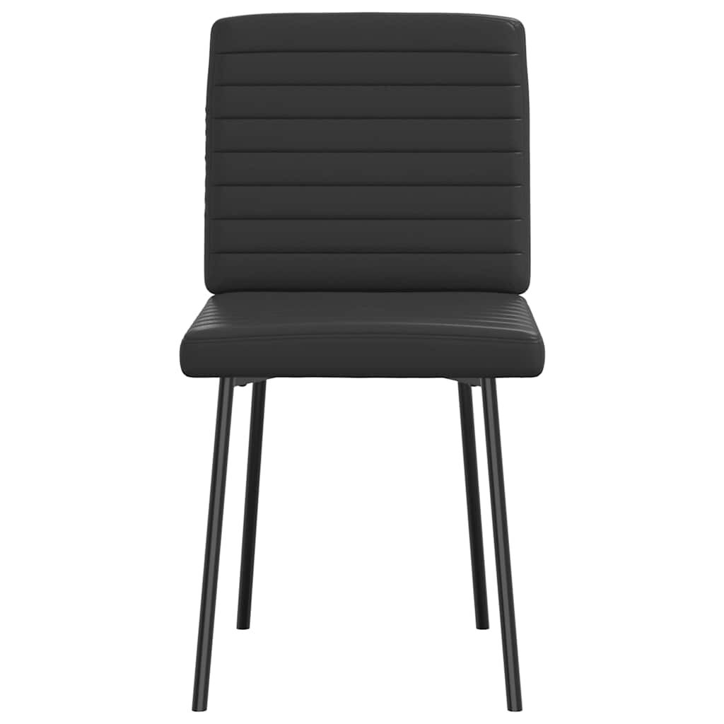 vidaXL Dining Chairs 2 pcs Black Faux Leather