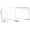 vidaXL Garden Storage Box 270L Grey PP Wood Look