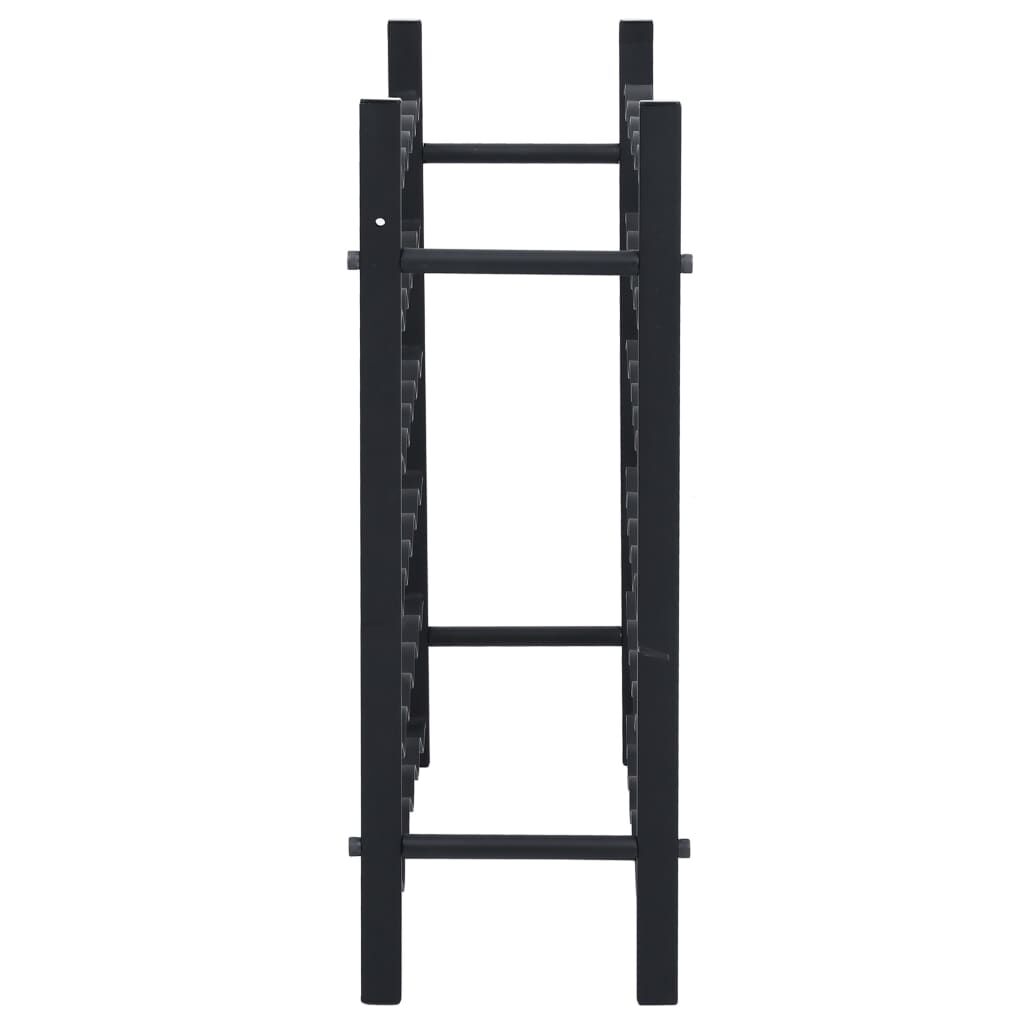 vidaXL Wine Rack for 36 Bottles Black Iron
