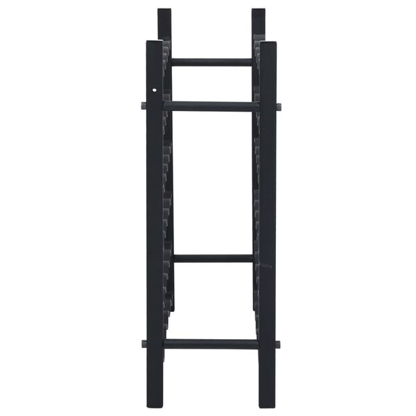 vidaXL Wine Rack for 36 Bottles Black Iron