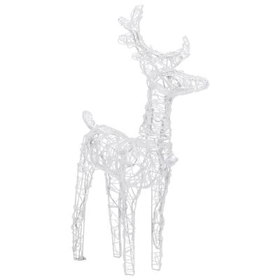 vidaXL Reindeers & Sleigh Christmas Decoration 160 LEDs 130 cm Acrylic