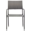 vidaXL Garden Dining Chairs 2 pcs Stackable Grey Poly Rattan