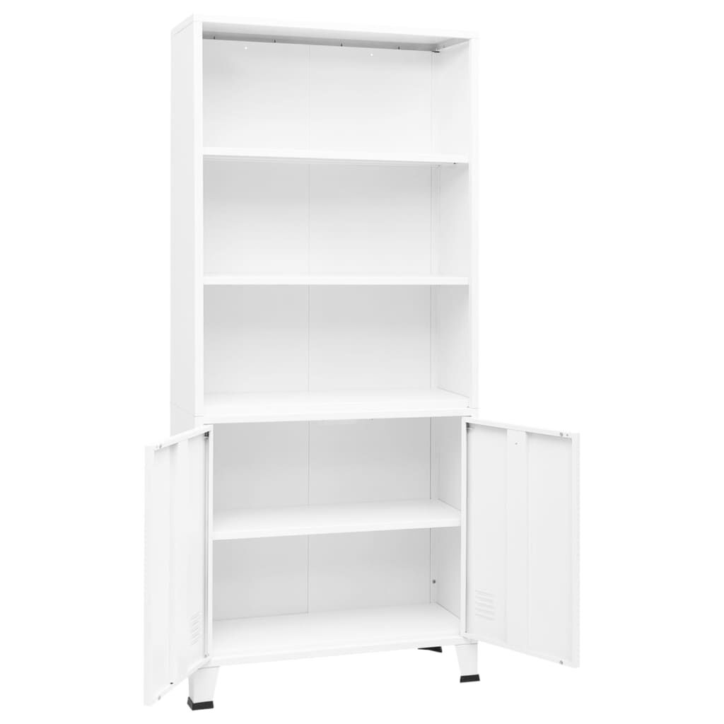 vidaXL Industrial Bookshelf White 80x32x180 cm Steel