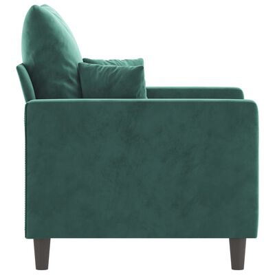 vidaXL Sofa Chair Dark Green 60 cm Velvet