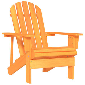 vidaXL Garden Adirondack Chair Solid Fir Wood Orange