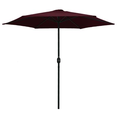 vidaXL Garden Parasol with Aluminium Pole 270x246 cm Bordeaux Red