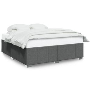 vidaXL Bed Frame without Mattress Dark Grey California King Fabric