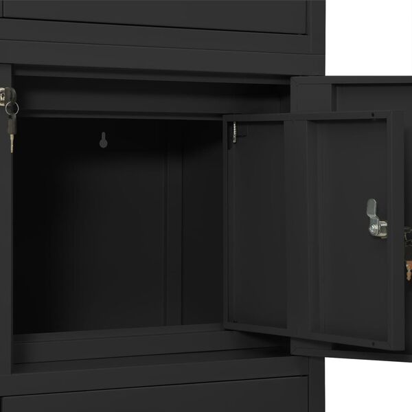 vidaXL Office Cabinet Anthracite 90x40x180 cm Steel