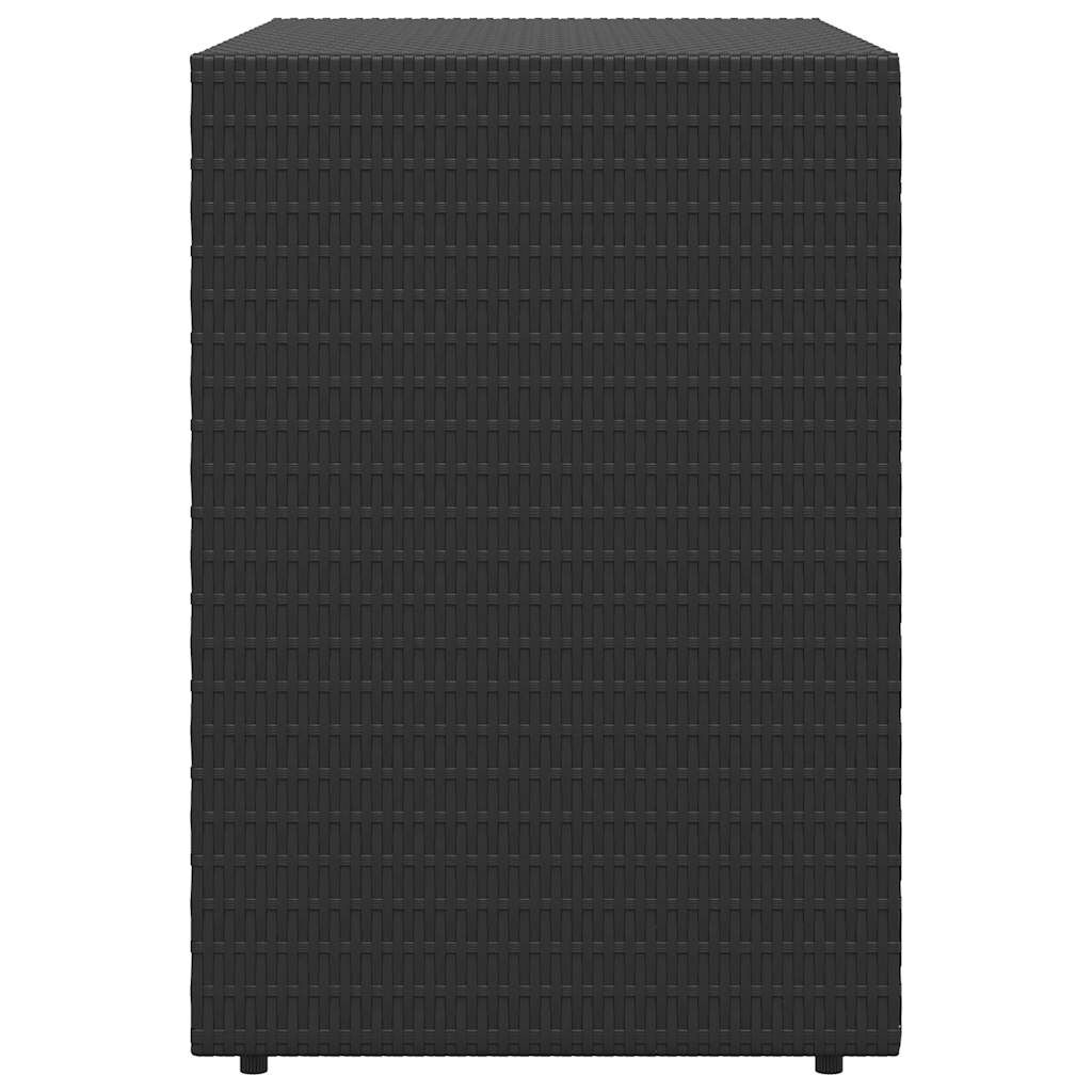 vidaXL Garden Storage Cabinet Black 100x55.5x80 cm Poly Rattan