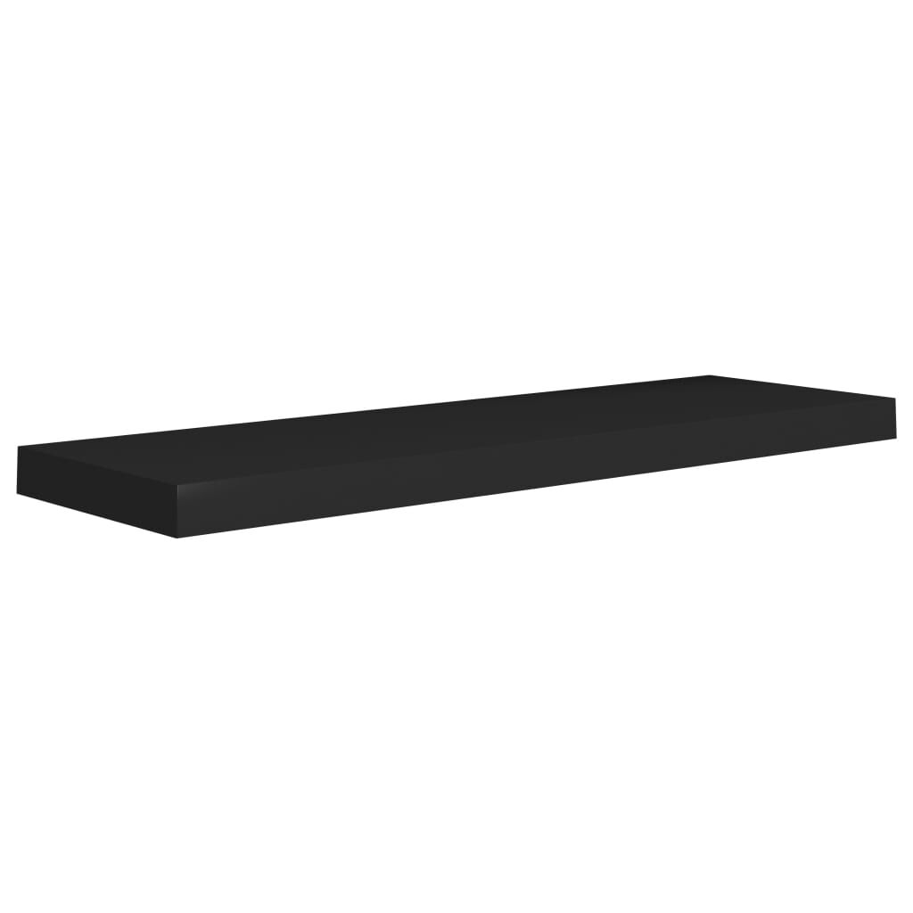 vidaXL Floating Wall Shelf Black 80x23.5x3.8 cm MDF