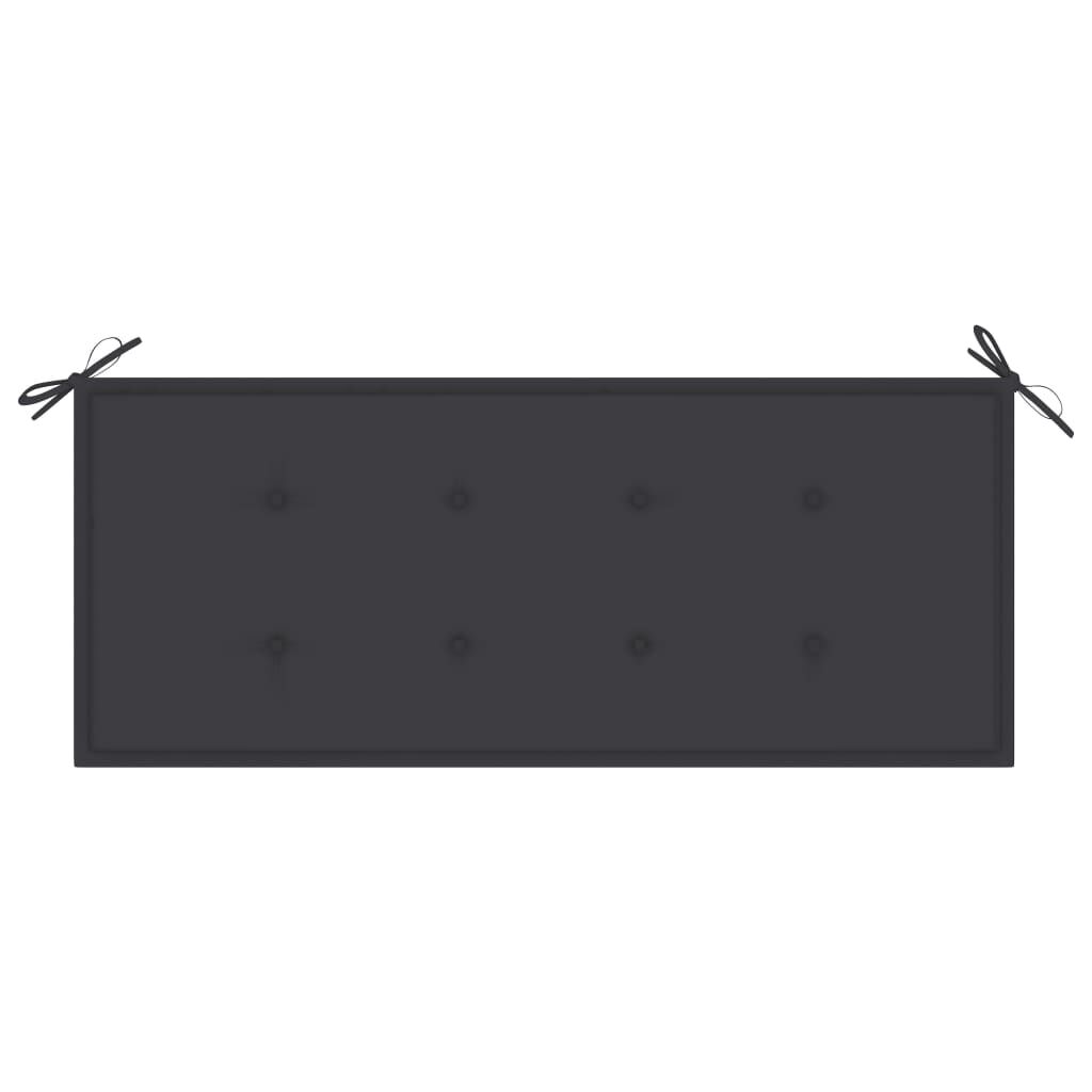 vidaXL Garden Bench with Cushion 120 cm Bamboo