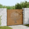 vidaXL Garden Gate 85x100 cm Corten Steel Tree Design