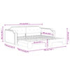 vidaXL Daybed with Trundle without Mattress Light Grey 100x190 cm