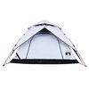 vidaXL Camping Tent Dome 4-Person White Blackout Fabric Quick Release
