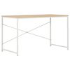 vidaXL Computer Desk White and Oak 120x60x70 cm