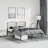 vidaXL Metal Bed Frame without Mattress with Headboard Black 150x200cm