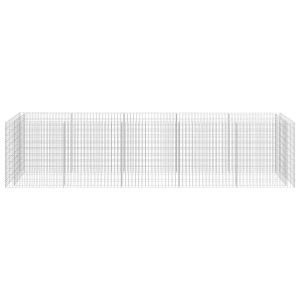 vidaXL Gabion Raised Bed Galvanised Steel 450x90x100 cm