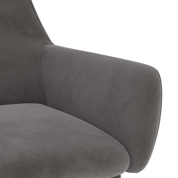 vidaXL Dining Chairs 6 pcs Dark Grey Velvet