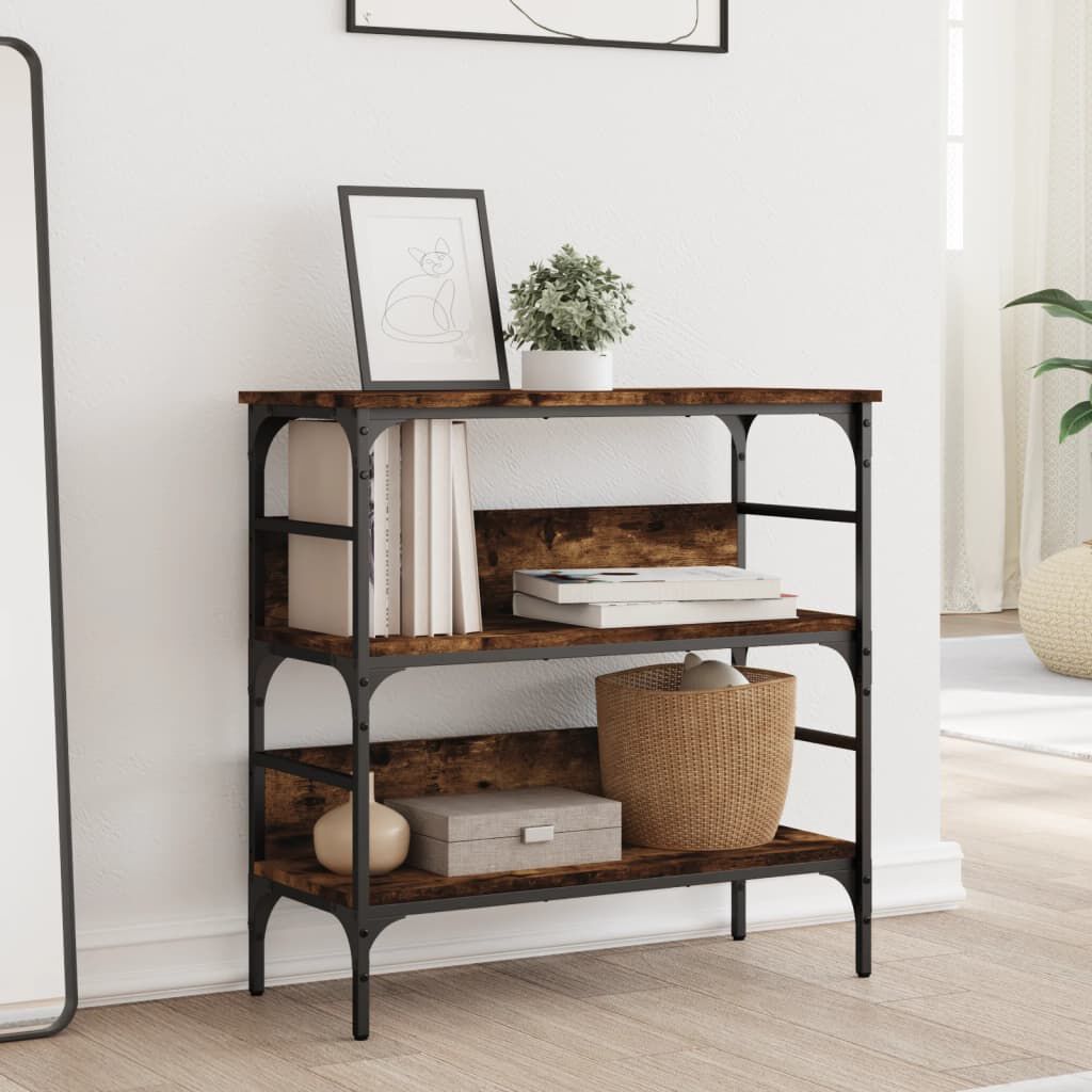 vidaXL Console Table Smoked Oak 75x32x75 cm Engineered Wood