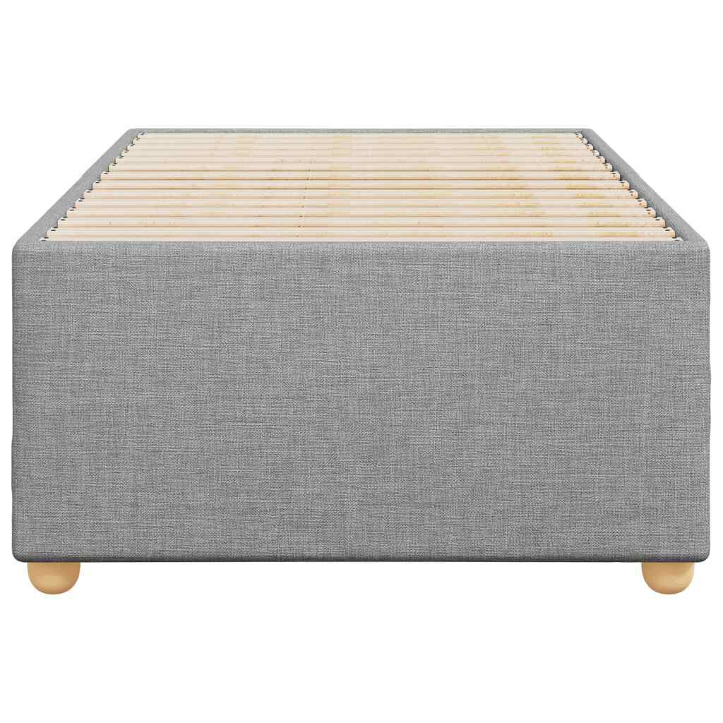 vidaXL Bed Frame without Mattress Light Grey Twin XL Fabric