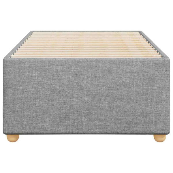 vidaXL Bed Frame without Mattress Light Grey Twin XL Fabric