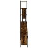 vidaXL 4 Piece Bathroom Furniture Set Smoked Oak Engineered Wood