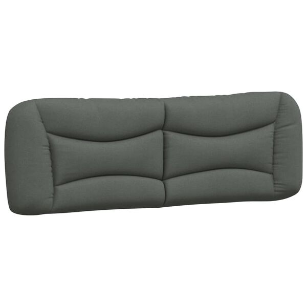vidaXL Bed Frame without Mattress "Hvar" Dark Grey 152x203 cm Queen Fabric