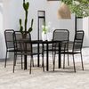 vidaXL 5 Piece Garden Dining Set Black