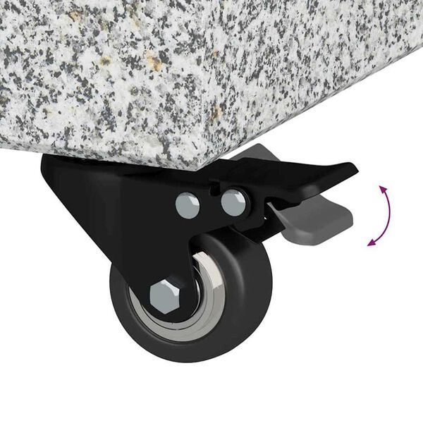 vidaXL Umbrella Base Light Grey 45x25x8.3 cm Granite