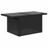 vidaXL Garden Sofa Set with Cushion 8 pcs Black Poly rattan