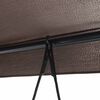 vidaXL Garden Swing Bench with Canopy Coffee Brown&nbsp;Steel