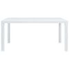 vidaXL 7 Piece Outdoor Dining Set Plastic White Rattan Look