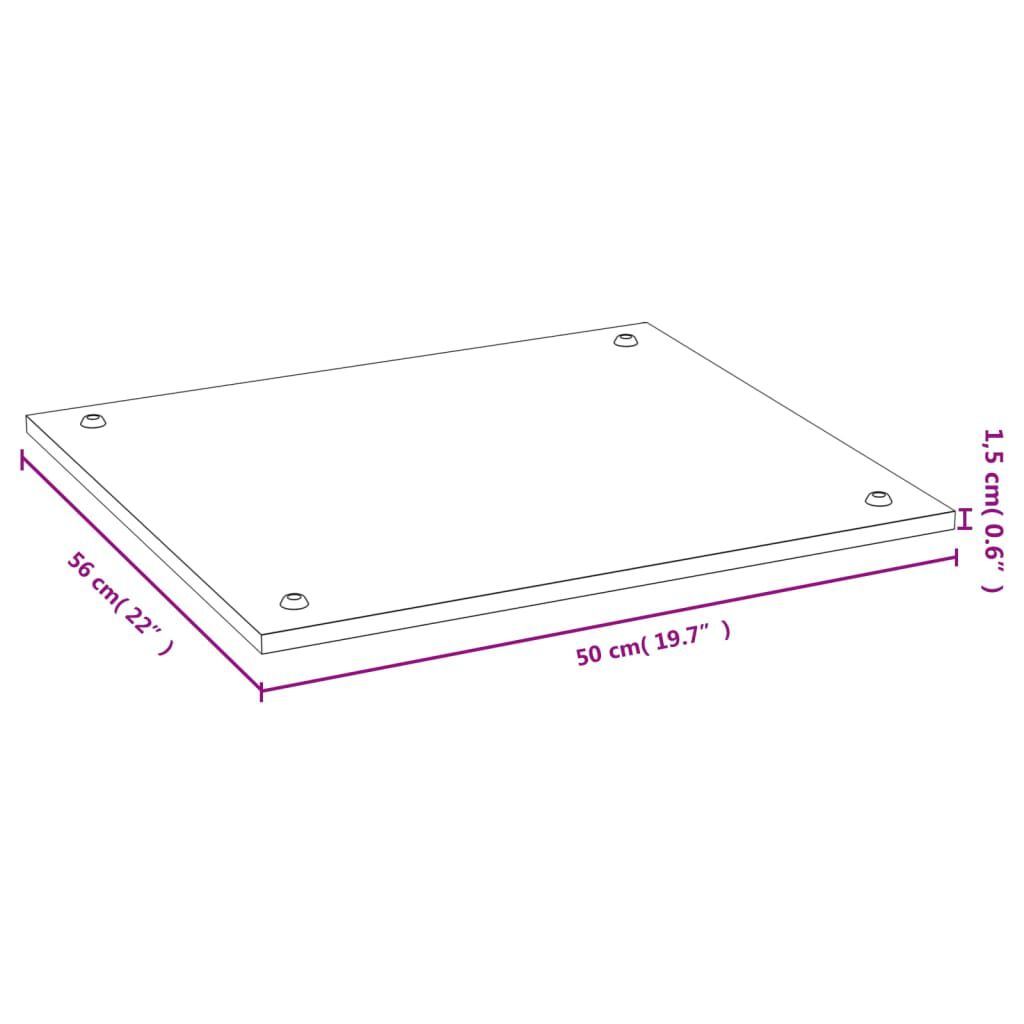 vidaXL Cooker Cover 50x56x1.5 cm Bamboo